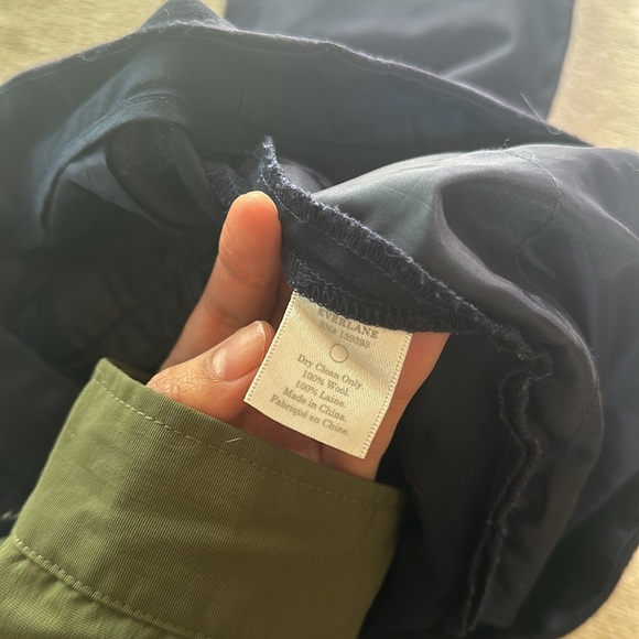 Everlane 100% wool navy blue trousers size 2 - Picture 4 of 4